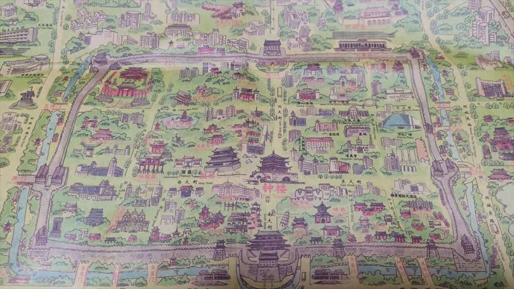 西安旧市街地図