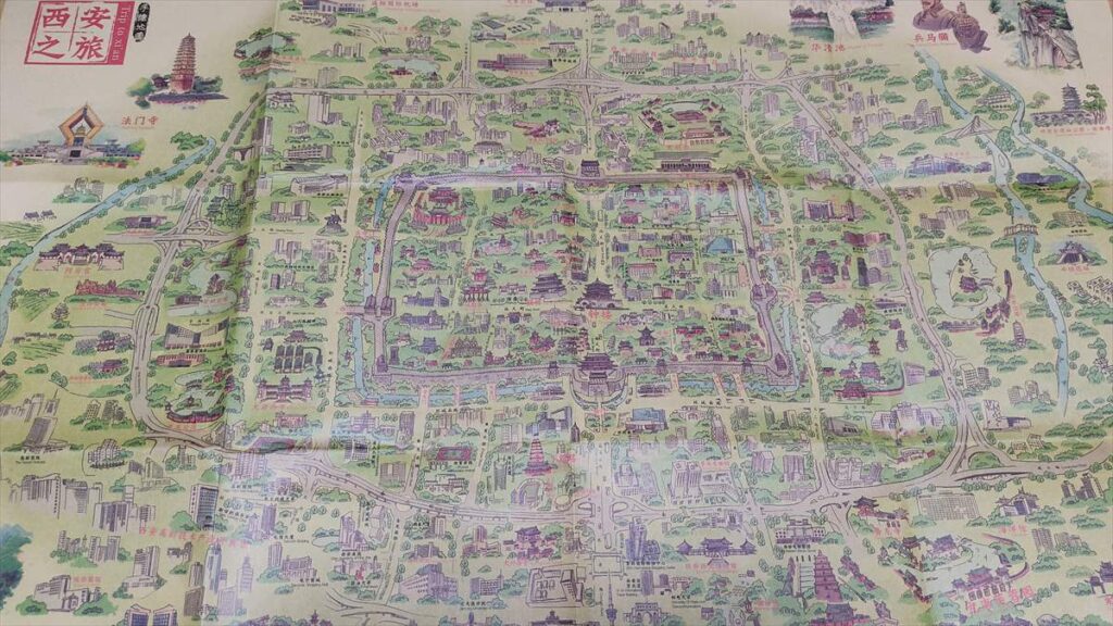 西安旧市街地図